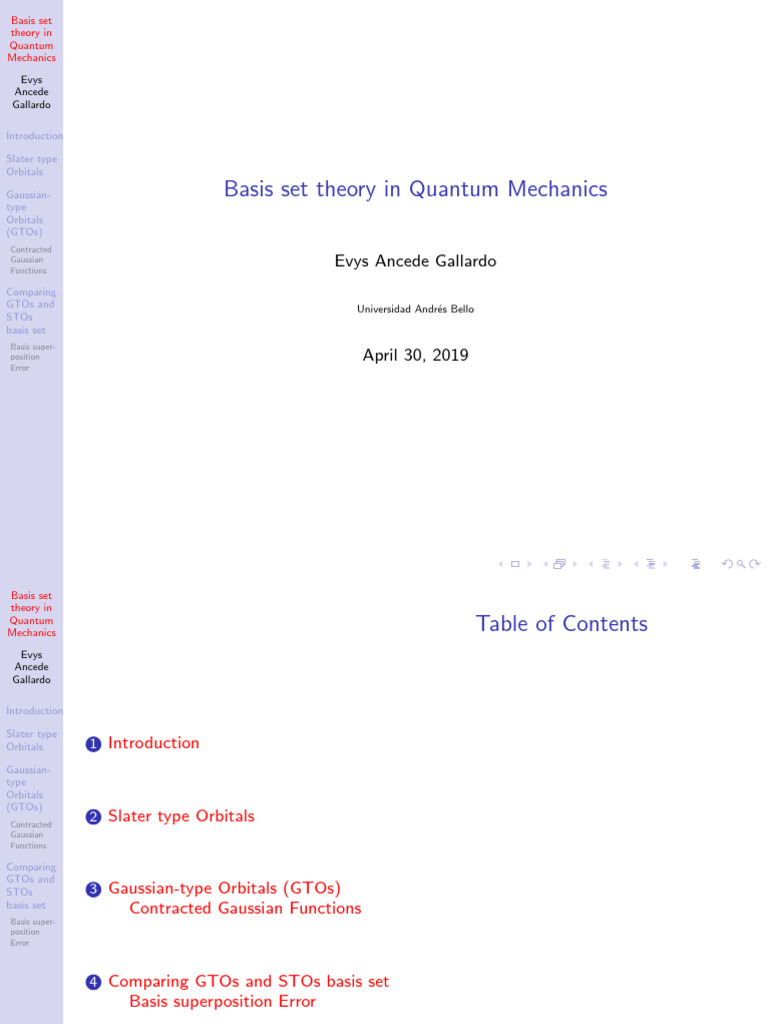Basis Set Theory in Quantum Mechanics | PDF | Atomic Orbital | Chemical ...