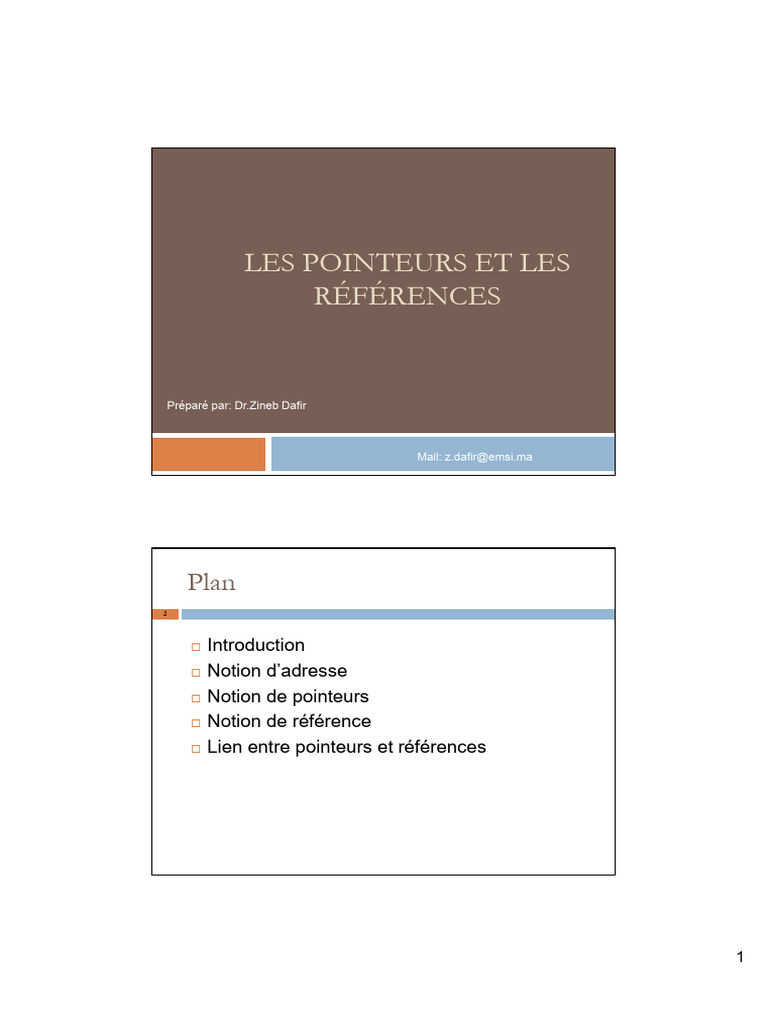 Pointeurs et Références en C++ | PDF | Pointeur (programmation ...