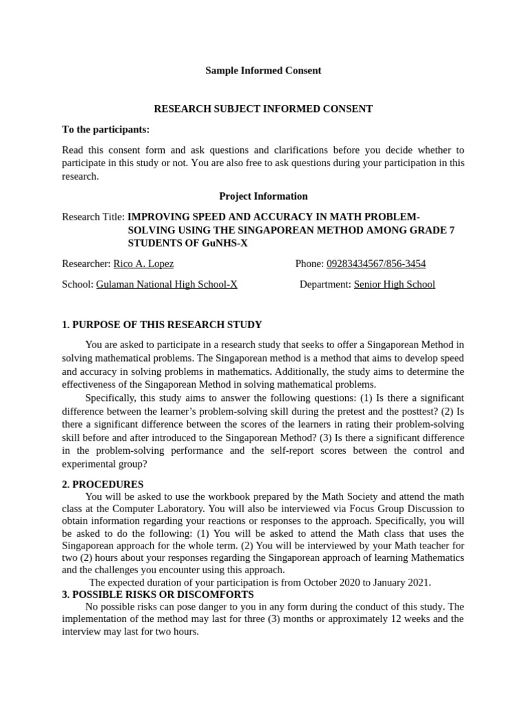 Sample-Informed-Consent | PDF | Mathematics | Focus Group