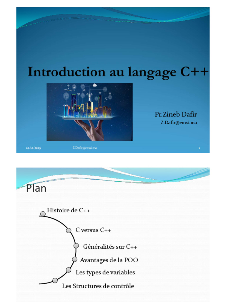 Introduction au langage C++ et POO | PDF | C ++ | Programmation ...