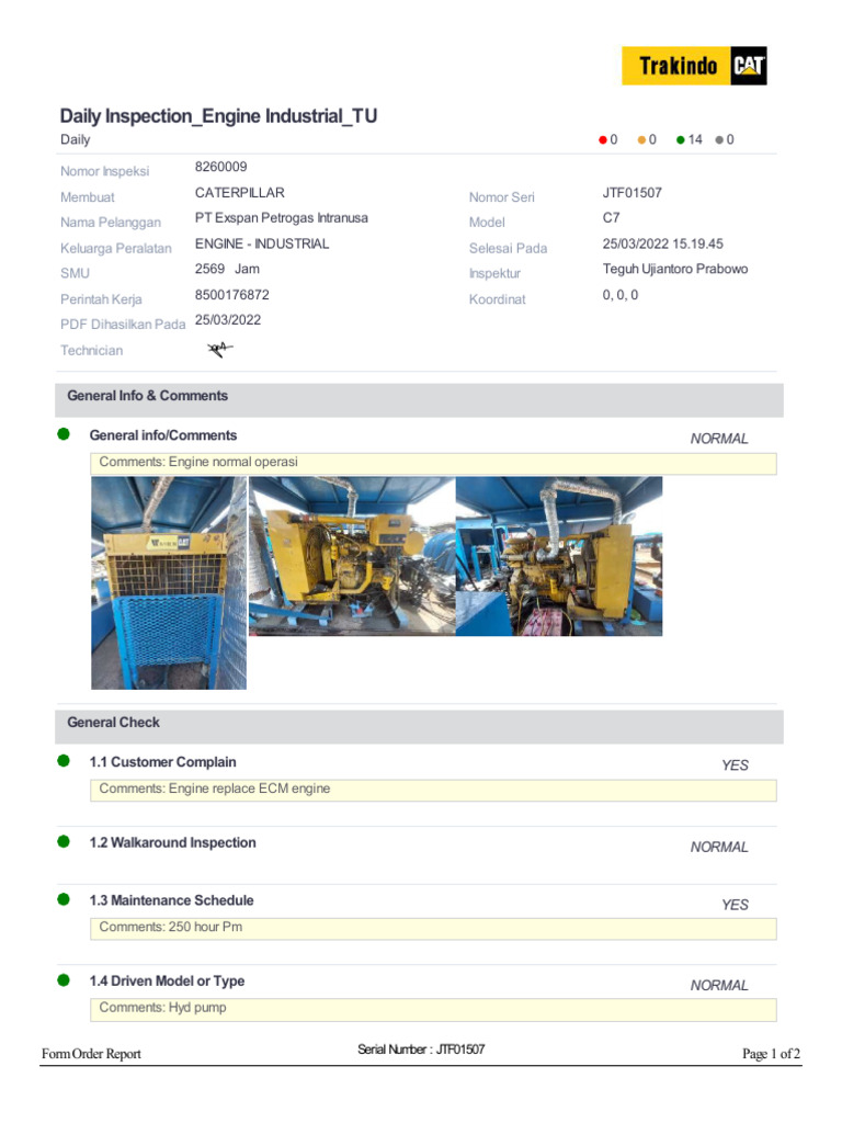 Cat Inspect | PDF | Manufactured Goods | Energy Technology