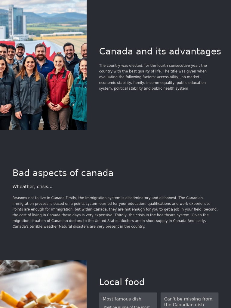 Pros and Cons of Living in Canada | PDF | Cost Of Living | Canada