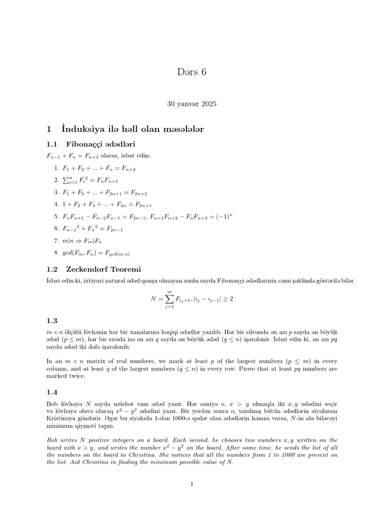 Ders 6 | PDF