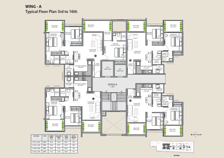 Wing A 2BHK & 3BHK Floor Plan | PDF