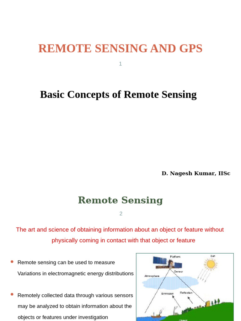 AMS PART 1-Remote Sensing, Etc. | PDF | Electromagnetic Radiation ...
