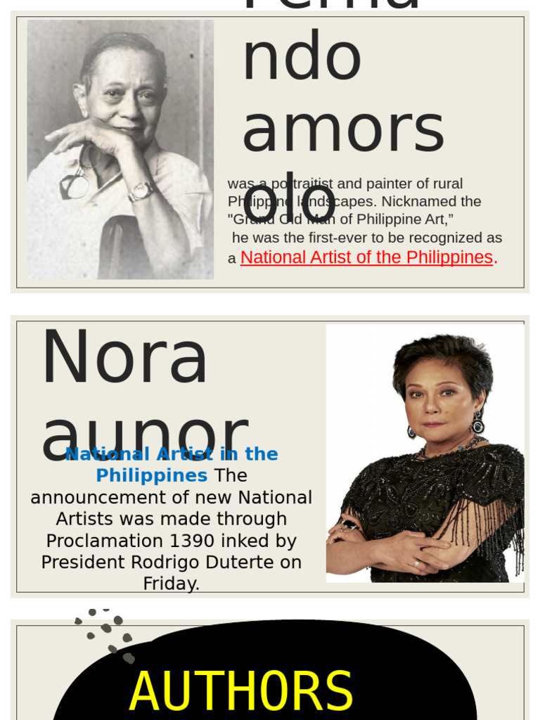 Philippine National Artists Overview | PDF | Philippines