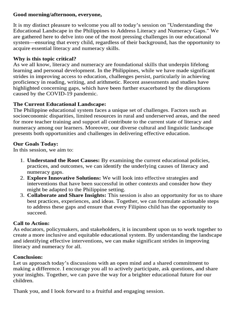 Addressing Literacy Gaps in Education | PDF | Literacy | Learning
