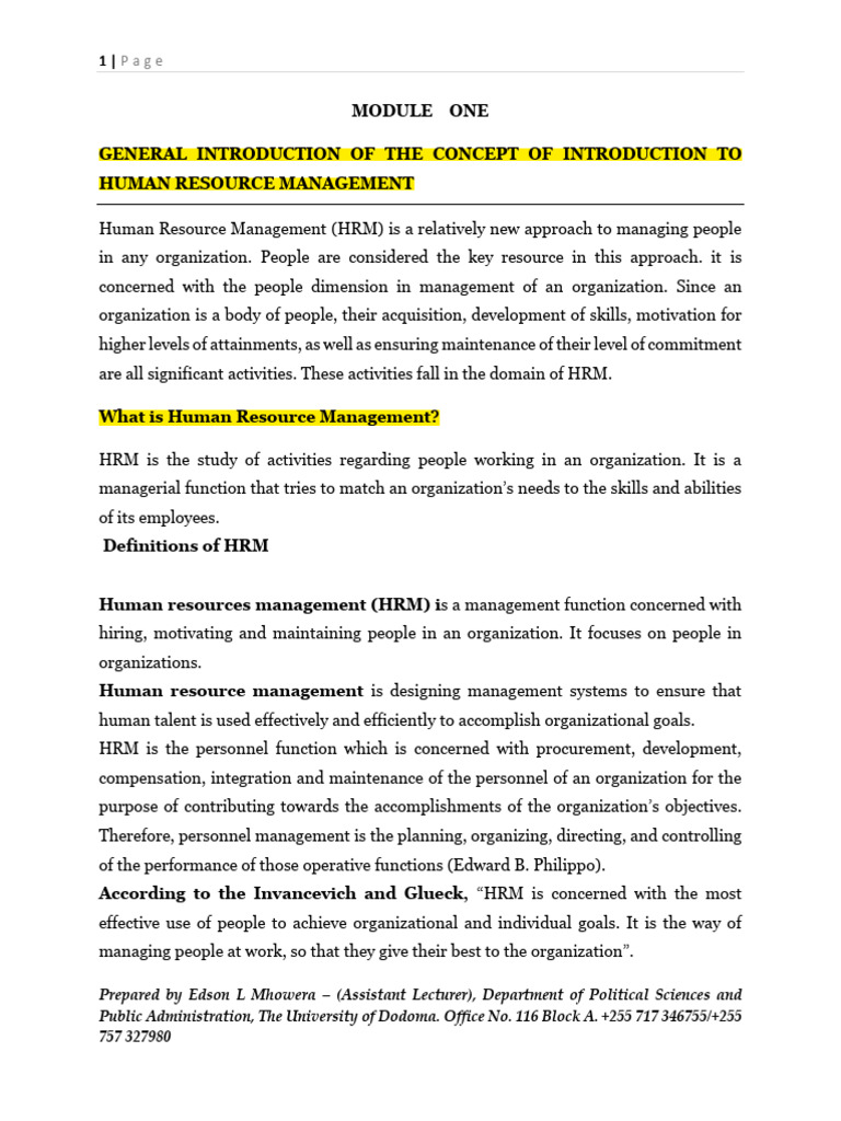 PA121 HRM by Sir PDF | PDF | Human Resource Management | Human Resources