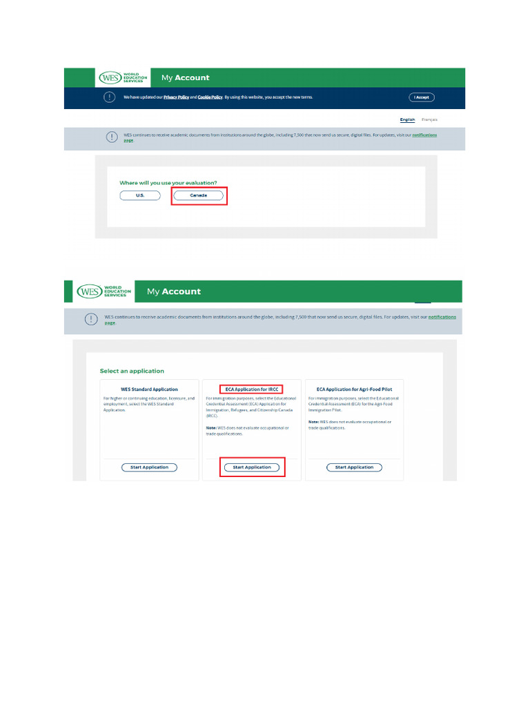 WES - Guide Steps | PDF