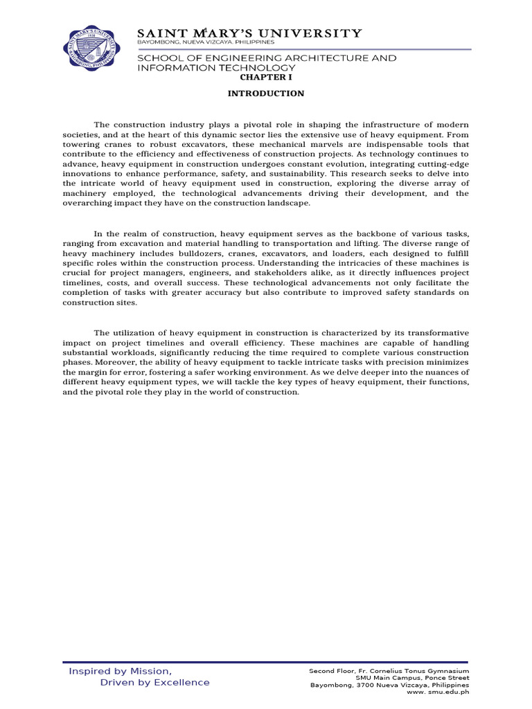 Heavy Equipment in Construction Overview | PDF | Crane (Machine ...