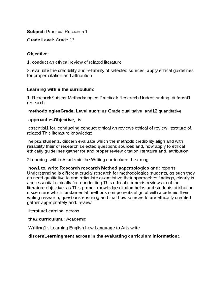 Lesson Plan In Practical Research 1 Pdf Methodology Learning