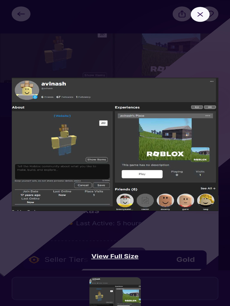 2006 Roblox Account 7K+ Rap OG Email (Been Verified for 3 Years+) | PDF