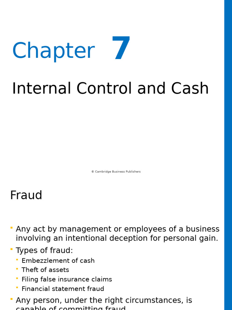 Chapter 7 Powerpoints | PDF | Internal Control | Audit