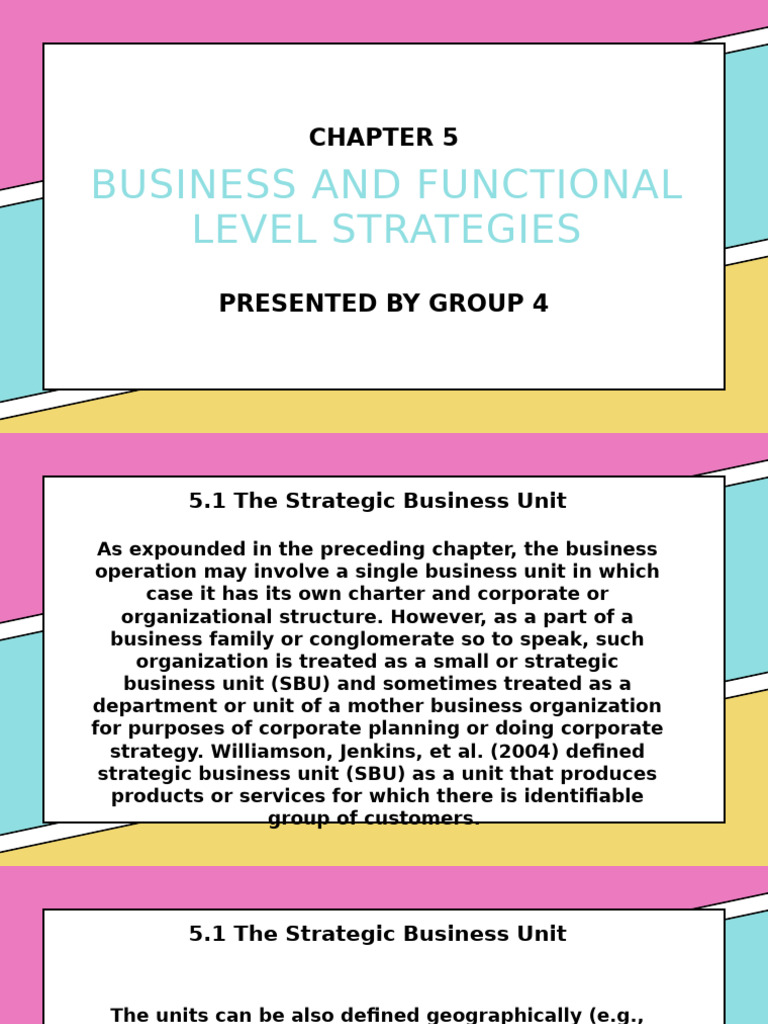 Business and Functional: Level Strategies | PDF | Marketing | Strategic ...