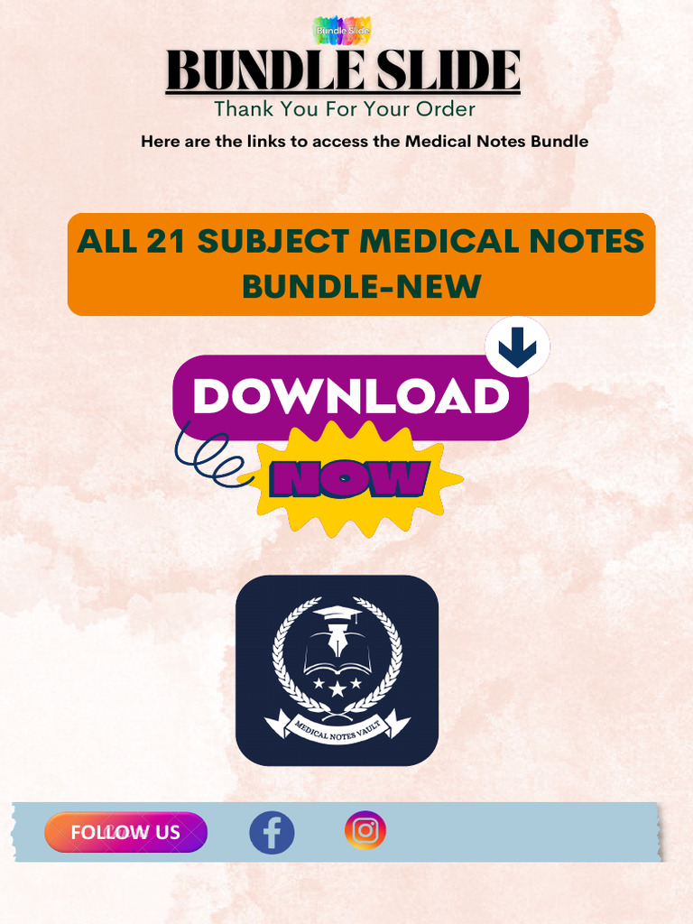 Comprehensive Medical Notes Bundle Access | PDF