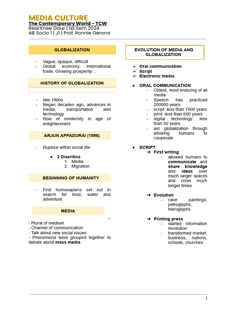 Media Culture Pdf Human Communication Communication
