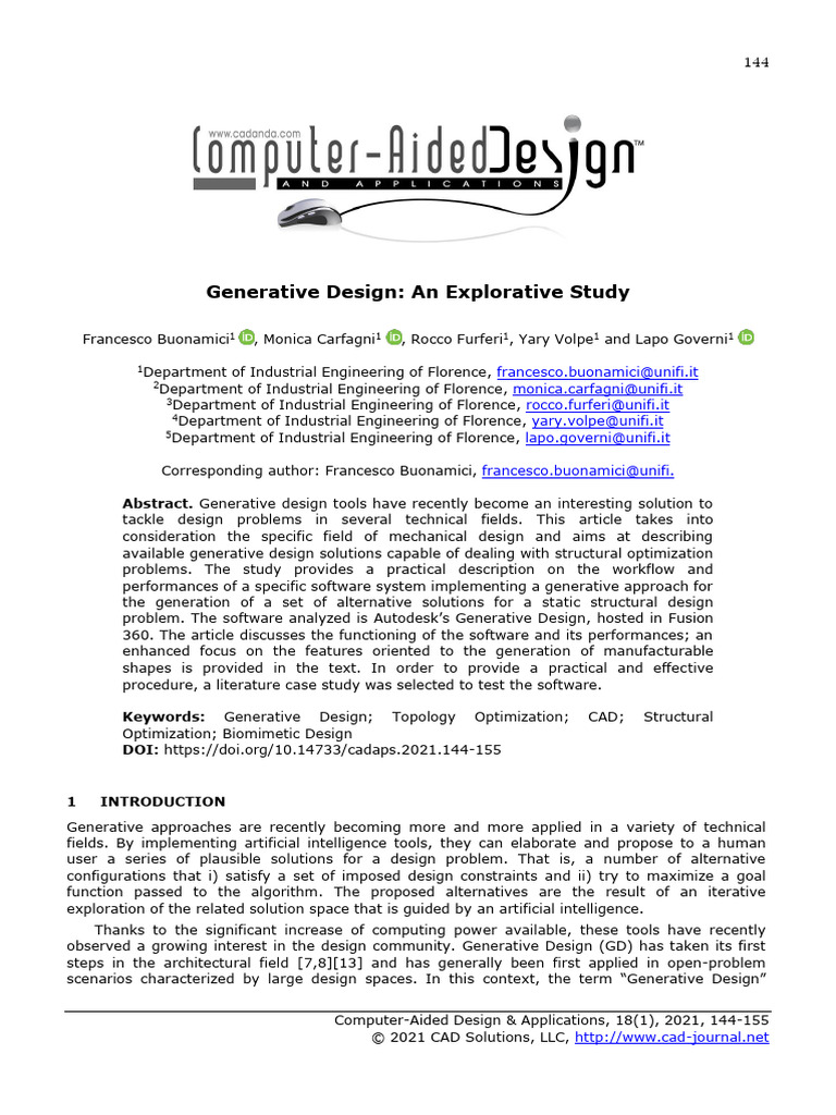 Generative Design for Structural Optimization | PDF | Computer Aided ...