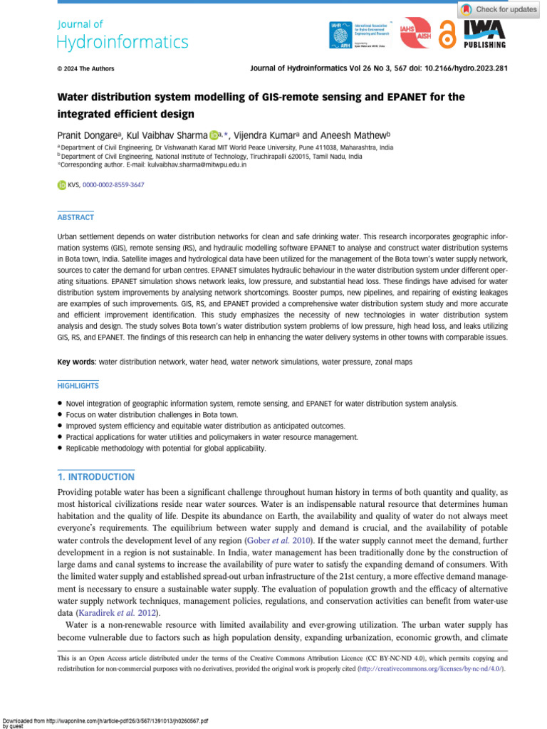 GIS and EPANET for Water System Design | PDF | Geographic Information ...