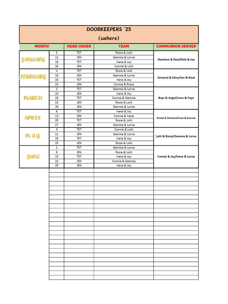 '25 Usher | PDF