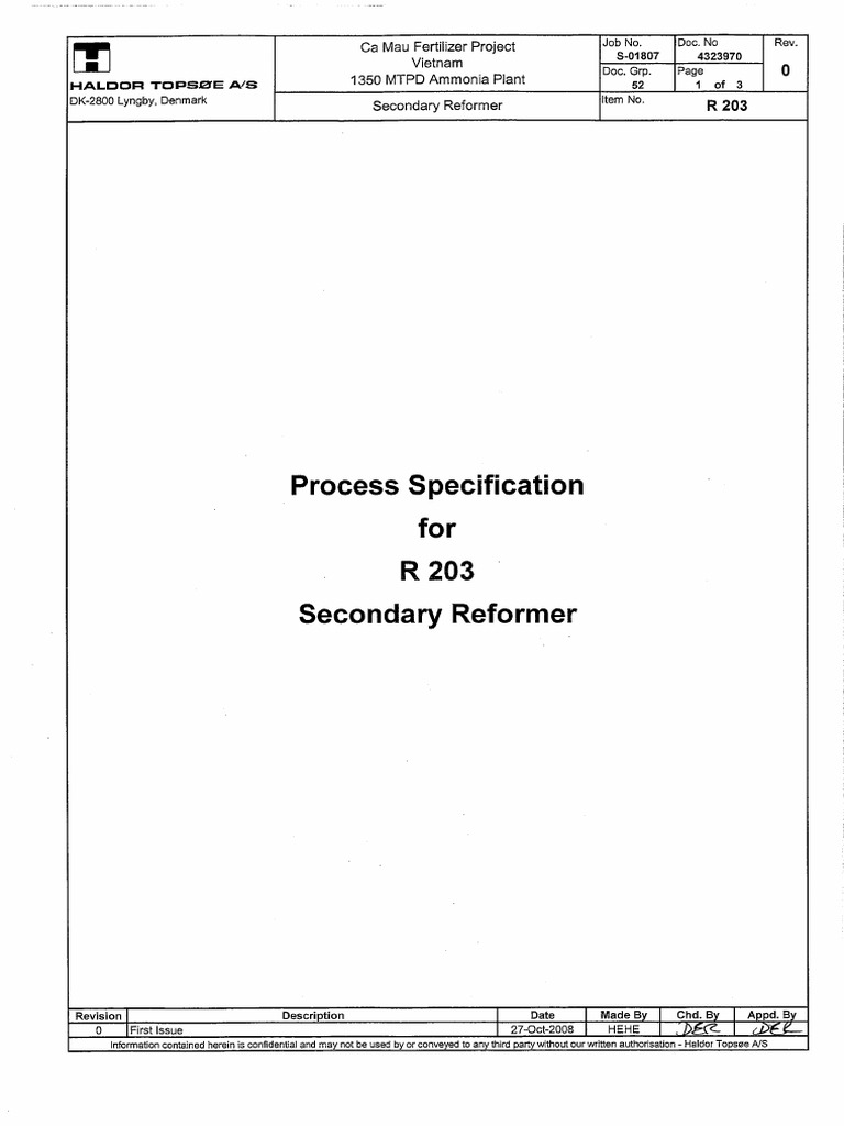 R203 Sec Refomer Rev 0 | PDF