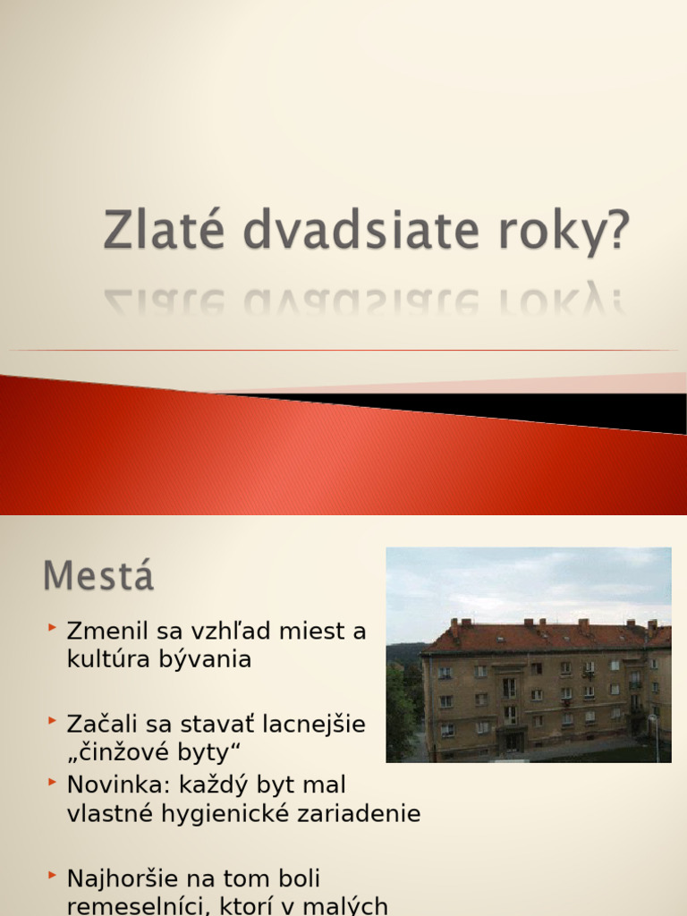 Zlaté Dvadsiate Roky Prez. | PDF