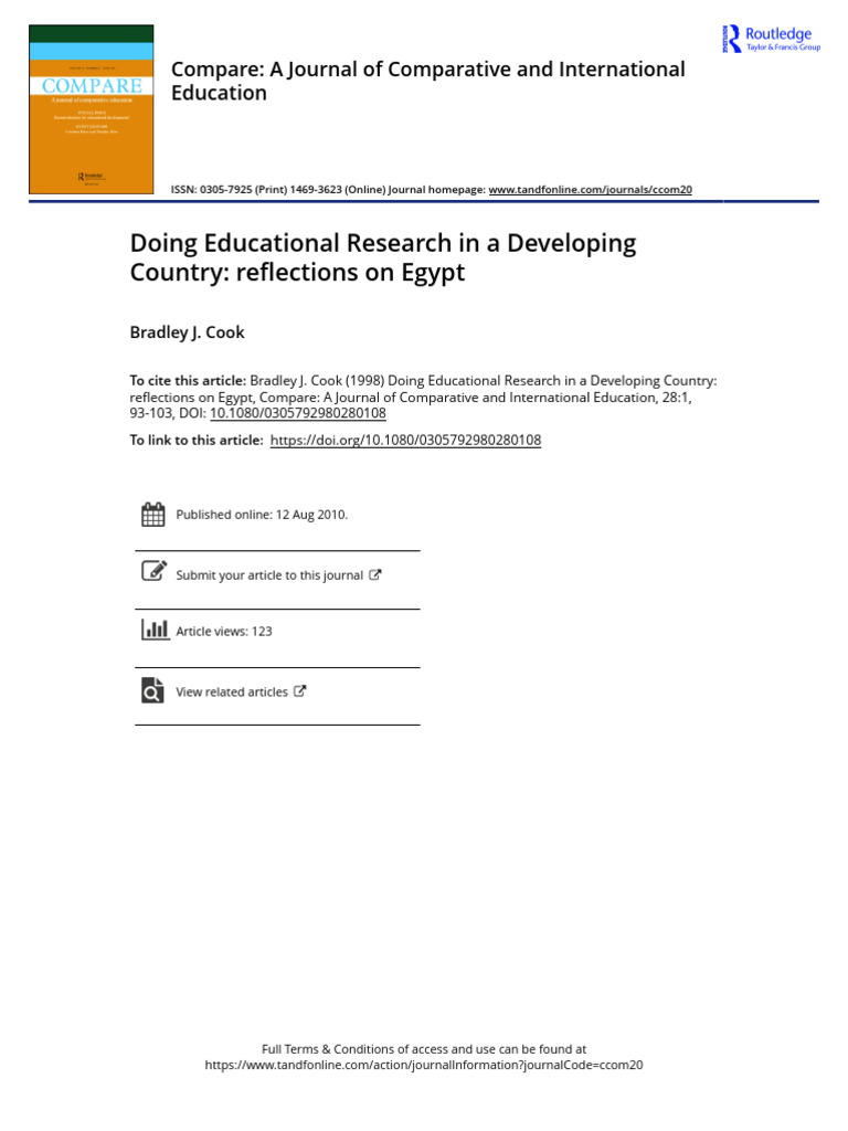 Educational Research Challenges in Egypt | PDF | Arabic | Positivism