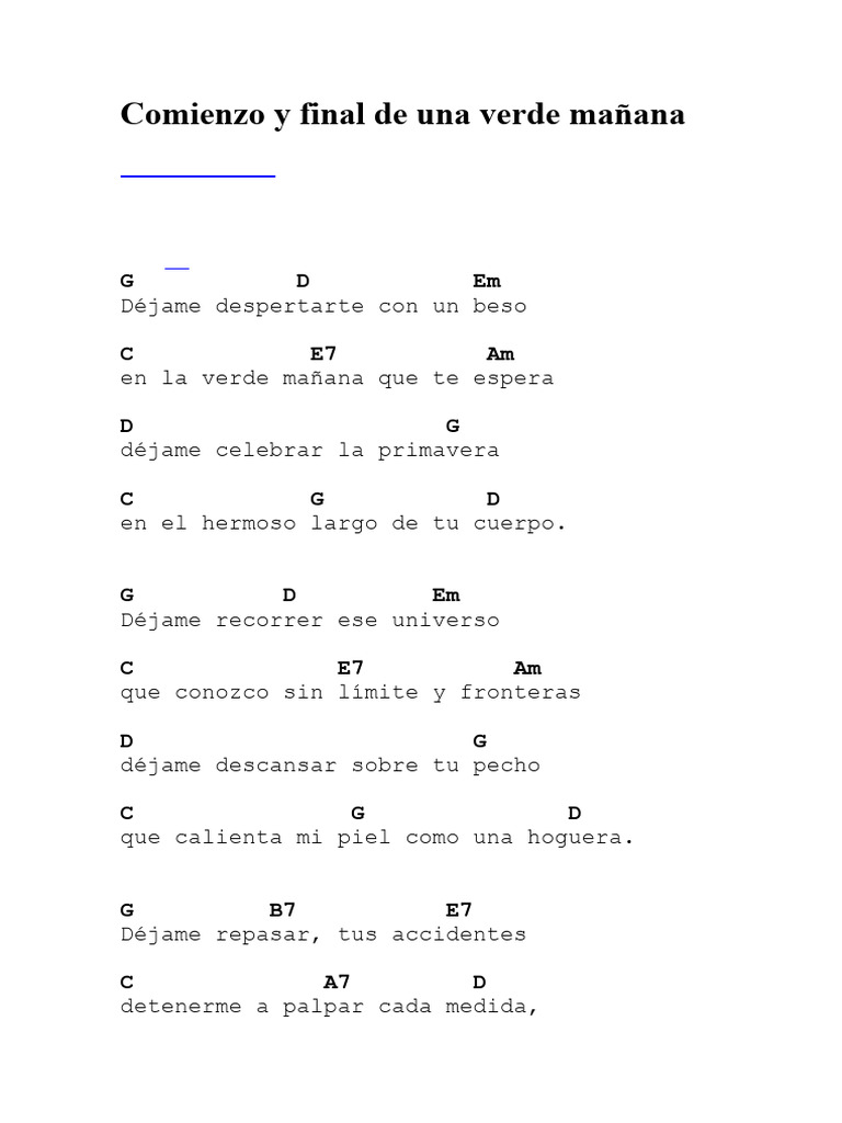 Comienzo y final de una verde mañana | PDF