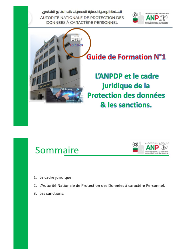 ANPDP : Cadre et Sanctions en Algérie | PDF | Loi | Président des États ...