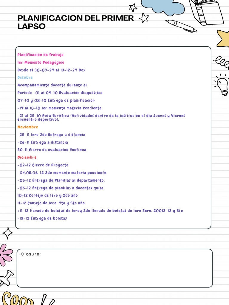 Plan de Clases Segundo 3 | PDF