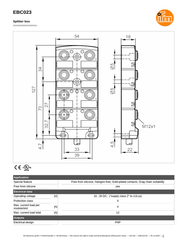 Datasheet EBC023 | PDF | Electrical Connector | Equipment