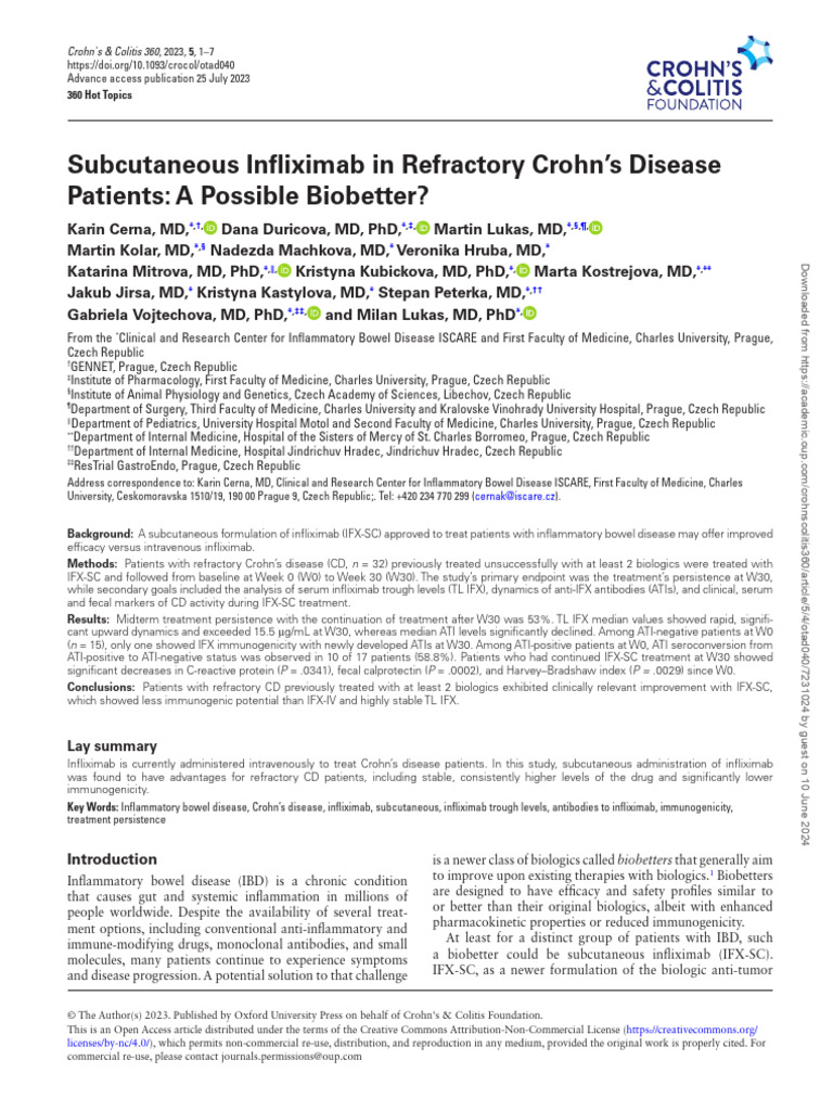 Otad 040 | PDF | Inflammatory Bowel Disease | Crohn's Disease