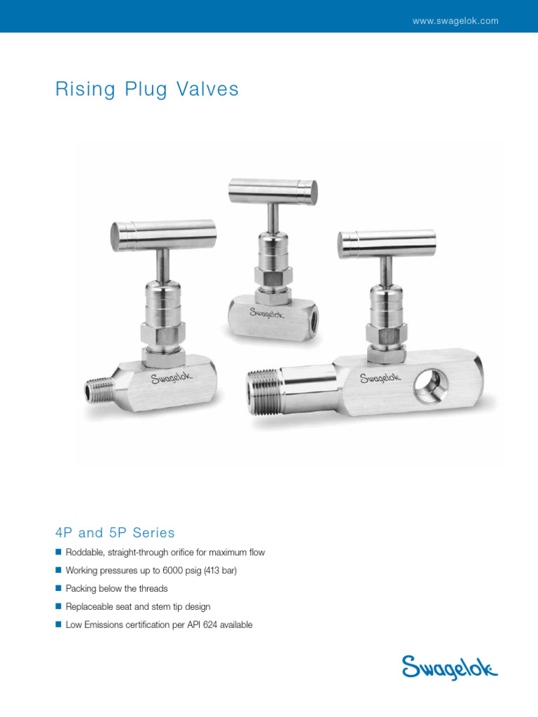 4P and 5P - Rising Plug Valves | PDF | Valve | Stainless Steel