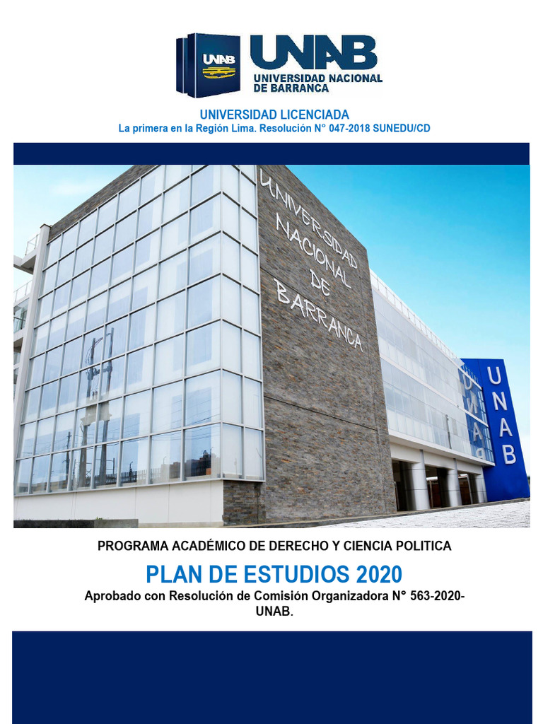 Plan de Estudios Derecho 2020 UNAB | PDF | Plan de estudios | Educación ...