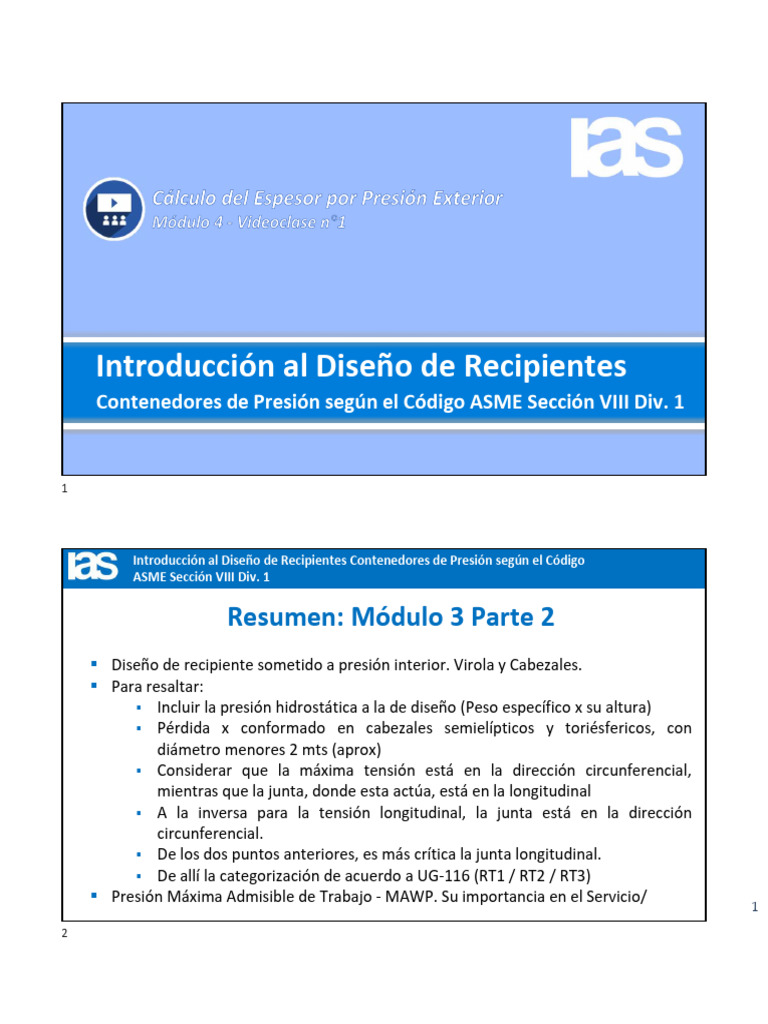 Diseño de Recipientes de Presión ASME VIII | PDF | Pandeo | Mecanica ...