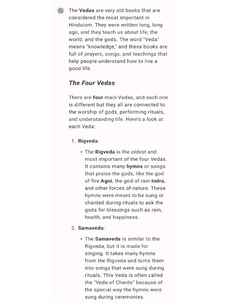 Vedas and Vedic Literature | PDF