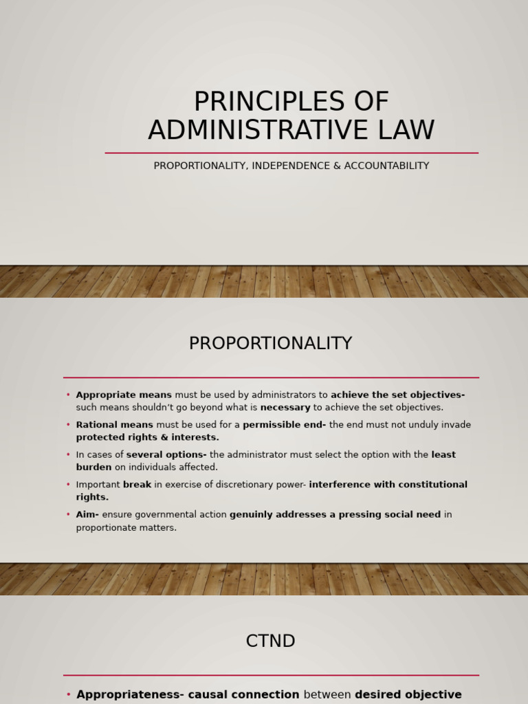 Principles of Administrative Law Explained | PDF | Accountability ...