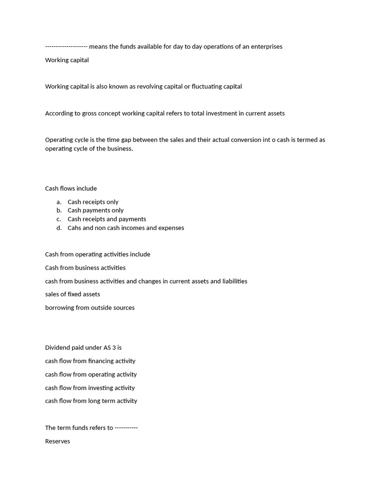 Understanding Working Capital and Cash Flow | PDF | Working Capital ...