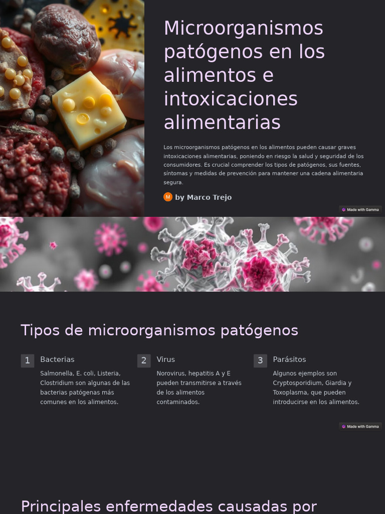 Microorganismos patógenos en alimentos | PDF | Enfermedades ...