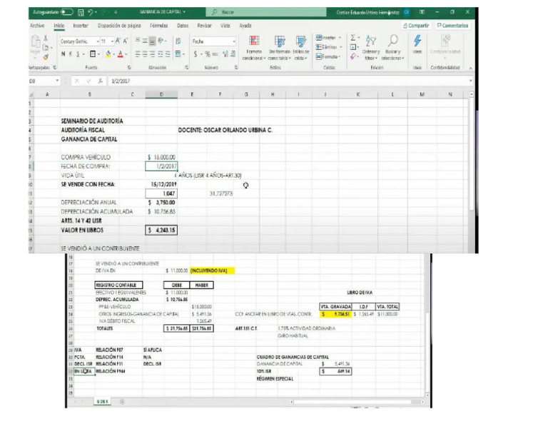 Ejemplo De Ganancia De Capital Pdf