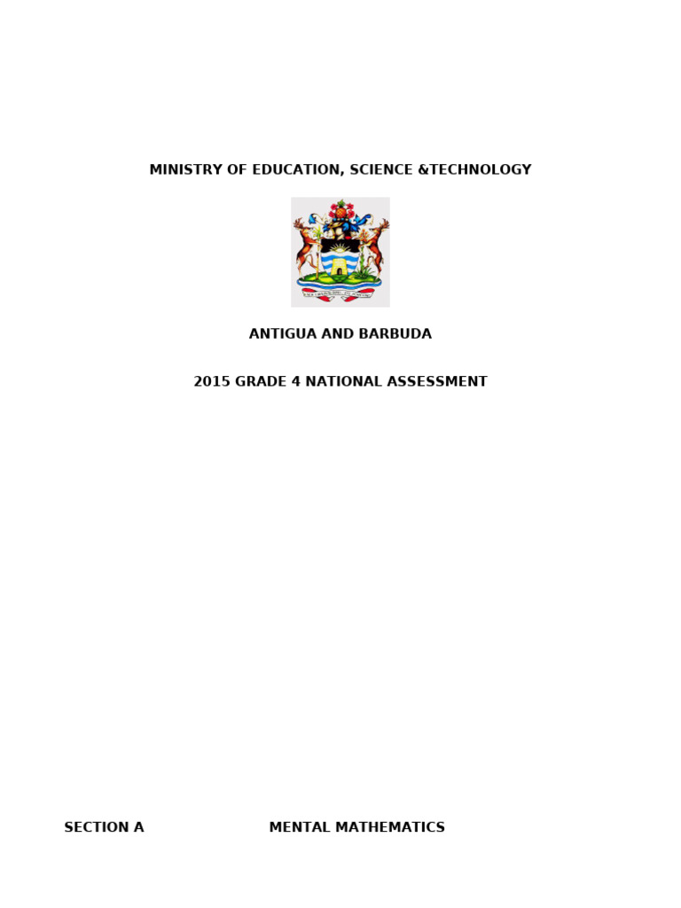 2015 Grade 4 Math Assessment Guide | PDF