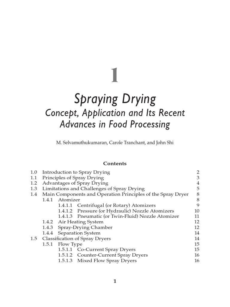 Applications of Spray Drying in Food | PDF | Soft Matter | Applied And ...