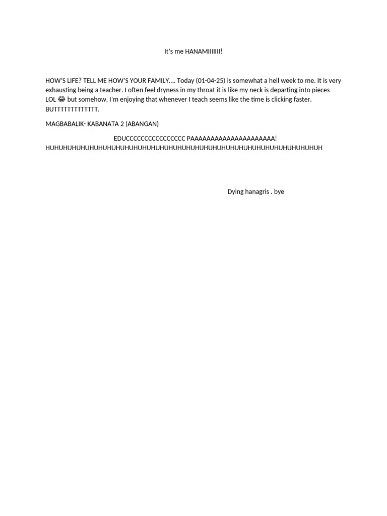 Hana's Rants in Layp | PDF