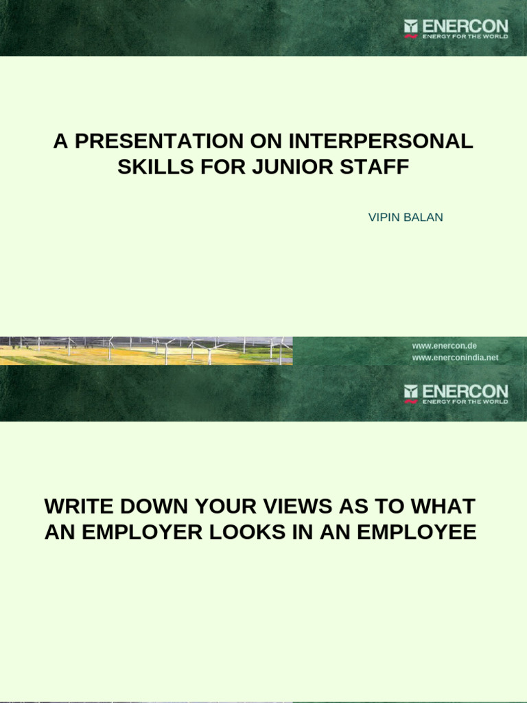 Interpersonal Skills for Junior Staff | PDF | Metacognition | Communication