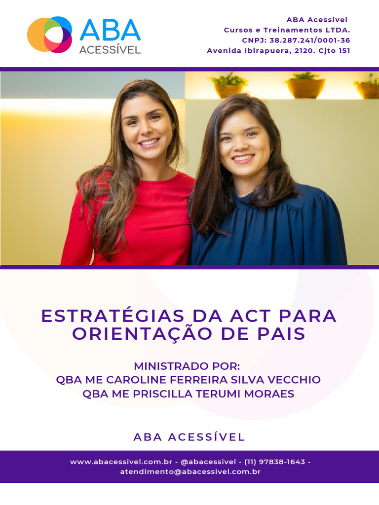 Estratégias ACT para Pais de Autistas | PDF | Autismo | Ciências ...