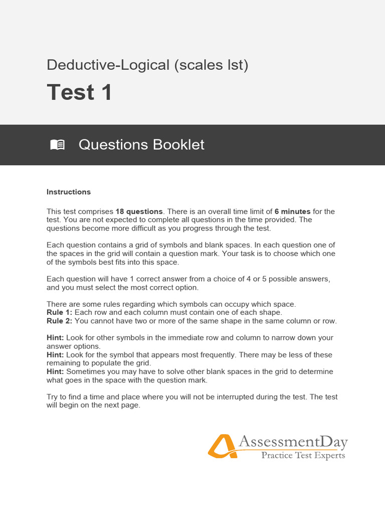 Deductive Logical LST 1 Questions | PDF | Copyright