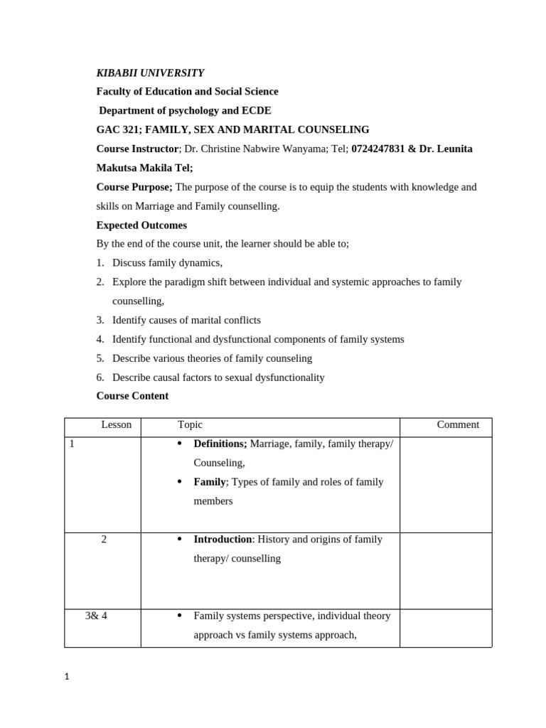 Family and Marital Counseling Course | PDF | Marriage | Family Therapy