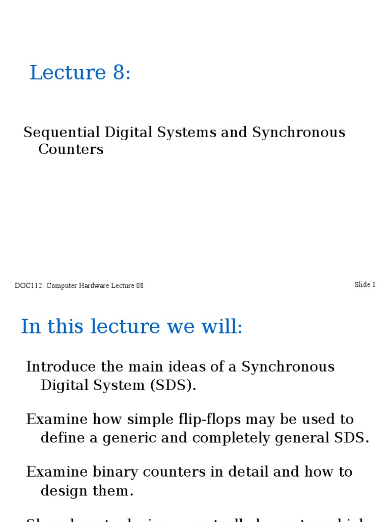 Synchronous Digital Systems & Counters | PDF | Digital Electronics ...