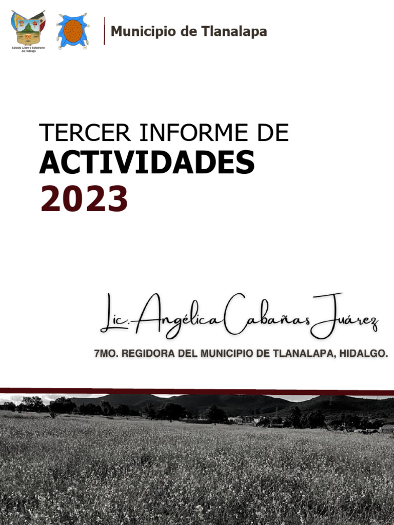 Informe de Actividades Tlanalapa 2023 | PDF | Gobierno local | Gobierno
