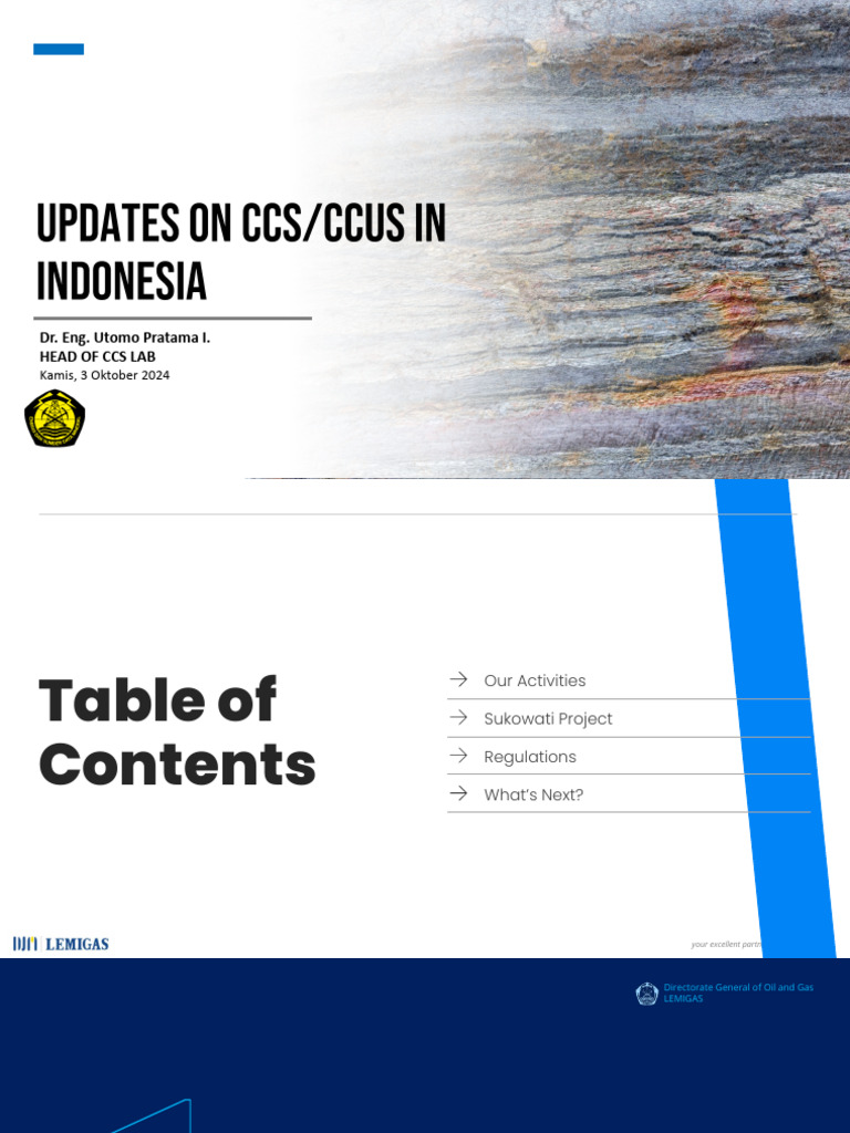 CCS/CCUS Initiatives in Indonesia | PDF | Carbon Capture And Storage ...