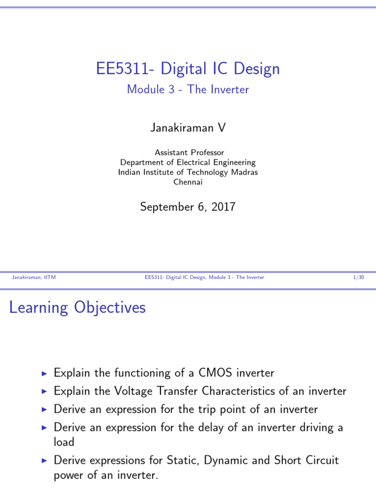CMOS Inverter Design and Analysis | PDF | Cmos | Power Inverter